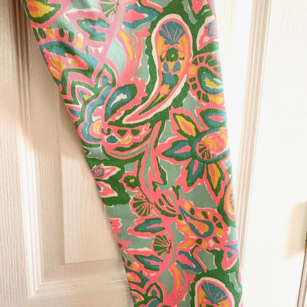 Lilly Pulitzer Worth Skinny Mini Jeans Size 0 Crop Jeans Multi Color - Picture 9 of 13
